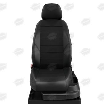 Купить Авточехлы для сидений Fiat Doblo 2 с 2010-н.в. каблук ЭК-01 экокожа чёрная с перфорацией