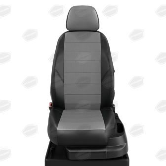 Купить Авточехлы для сидений Hyundai H1 с 2009-н.в. ЭК-02 экокожа тёмно-серая с перфорацией