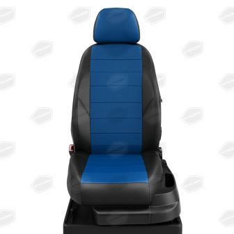 Купить Авточехлы для сидений Datsun Ondo c 2014-н.в. седан ЭК-05 экокожа синяя с перфорацией