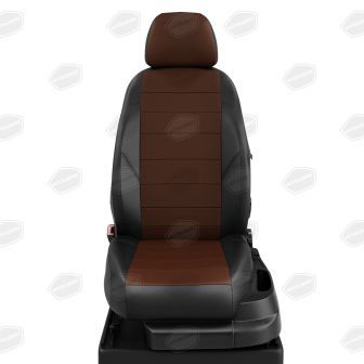Купить Авточехлы для сидений Skoda Rapid с 2012-н.в ЭК-11 экокожа шоколад с перфорацией