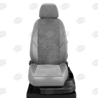 Купить Авточехлы для сидений Hyundai H1 с 2009-н.в. ЭК-15 серая алькантара
