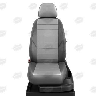 Купить Авточехлы для сидений Skoda Rapid с 2012-н.в ЭК-17 экокожа с-серая с перфорацией
