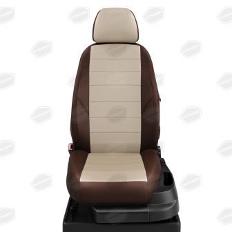 Купить Авточехлы для сидений Skoda Rapid с 2012-н.в ЭК-21 экокожа кремовая с перфорацией