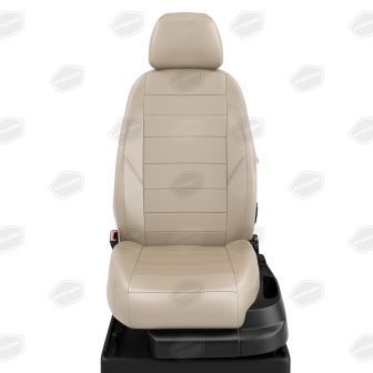Купить Авточехлы для сидений Skoda Rapid с 2012-н.в ЭК-25 экокожа кремовая с перфорацией