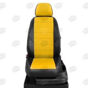 Купить Авточехлы для сидений Volkswagen T-5 с 2003-2009г. ЭК-31 экокожа жёлтая с перфорацией