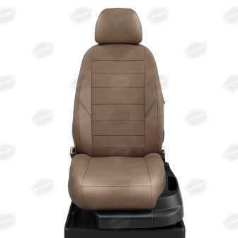 Купить Авточехлы для сидений Skoda Rapid с 2012-н.в ЭК-32 экокожа капучино с перфорацией