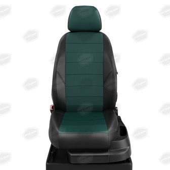 Купить Авточехлы для сидений Skoda Octavia с 2008-2012г. А5 ЭК-34 экокожа зелёная с перфорацией