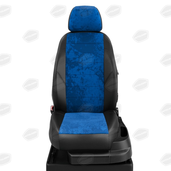 Купить Авточехлы для сидений Hyundai H1 с 2009-н.в. ЭК-39 синяя алькантара