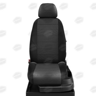 Купить Авточехлы для сидений Fiat Doblo 2 с 2010-н.в. каблук ЖК-3 жаккард квадрат