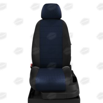 Купить Авточехлы для сидений Fiat Doblo 2 с 2010-н.в. каблук ЖК-5 жаккард синяя точка