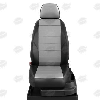 Купить Авточехлы для сидений Skoda Octavia с 2008-2012г. А5 ЭК-07 экокожа серая с перфорацией