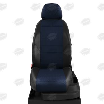 Купить Авточехлы для сидений Fiat Doblo 2 с 2010-н.в. каблук КК-5 жаккард синяя точка