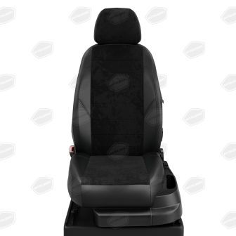 Купить Авточехлы для сидений KIA Sportage 1 с 2000-2004г. джип GRAND ЭК-14 чёрная алькантара