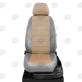 Купить Авточехлы для сидений Volkswagen Sharan с 1995-2010г. компактвэн. ЭК-19 экококожа бежевая с перфорацией