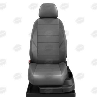 Купить Авточехлы для сидений KIA Ceed 2 с 2012-н.в. седан, хетчбек, универсал 5 дв. ЭК-20 экокожа т-серая с перфорацией