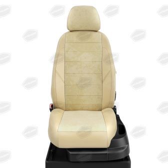 Купить Авточехлы для сидений KIA Sorento 1 с 2002-2009г. джип ЭК-41 бежевая алькантара